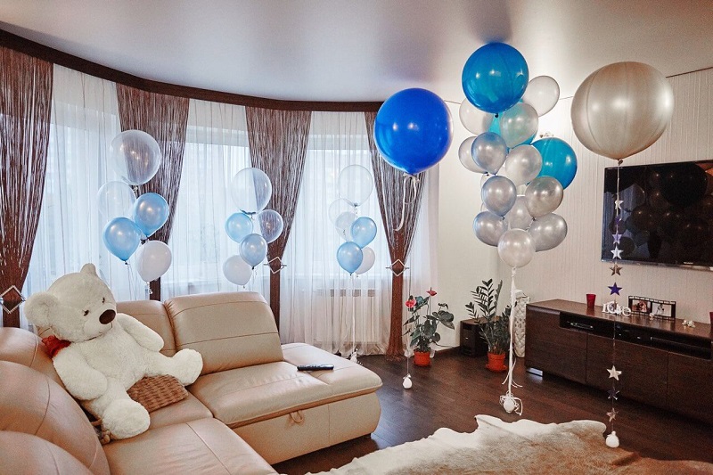 Украшение квартиры воздушными шариками на свадьбу